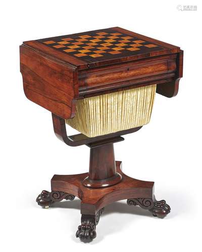 Y A George IV rosewood games table