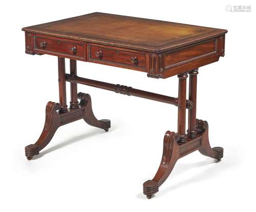 A Regency mahogany library table