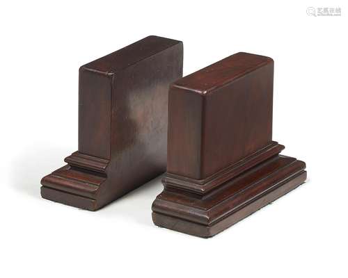 A pair of Regency mahogany bookends, circa 1815