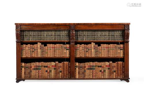 Y A George IV rosewood and simulated rosewood open bookcase