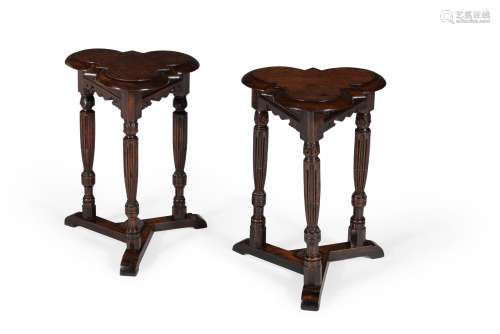 A pair of oak tables in Elizabethan style, early 20th century