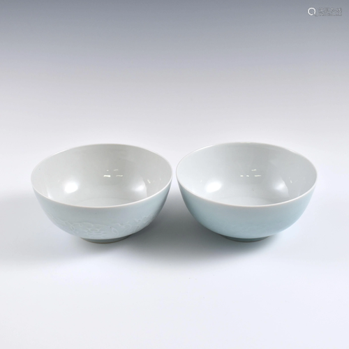 PR. Yongzheng sgrafitto douqing glazed bowls