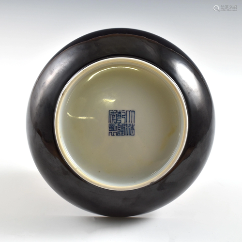 Qing cobalt blue monochrome plate