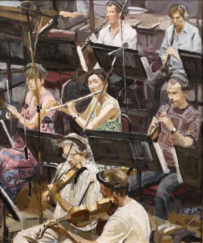 PIAO ZHEKUI: OIL ON CANVAS 'SYMPHONY NO.2' PAINTING