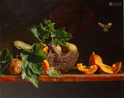 LI XIANZHAO: OIL ON CANVAS STILL LIFE PAINTING