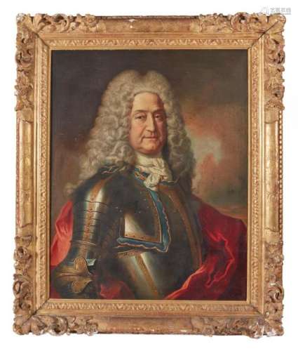 École française vers 1720. Portrait d'homme en cui…