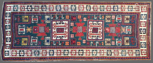 Tapis Kazak (chaîne, trame et velours en laine), C…