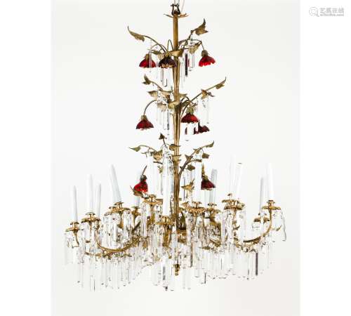 An eighteen branch chandelier