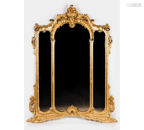 A large Louis XV style mirror