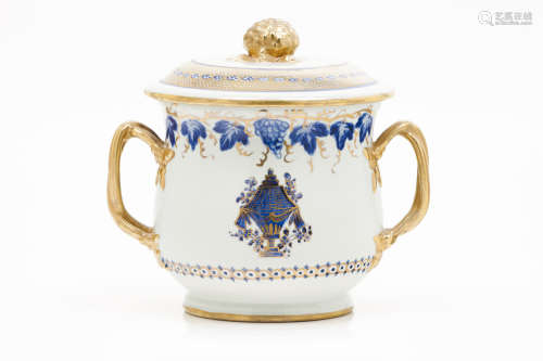 A sugar bowl with cover