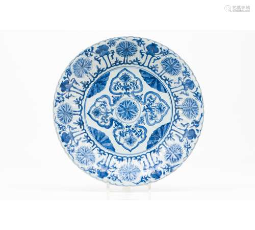 A scalloped plate