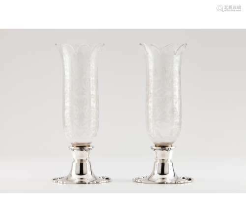 A pair of small candlesticks