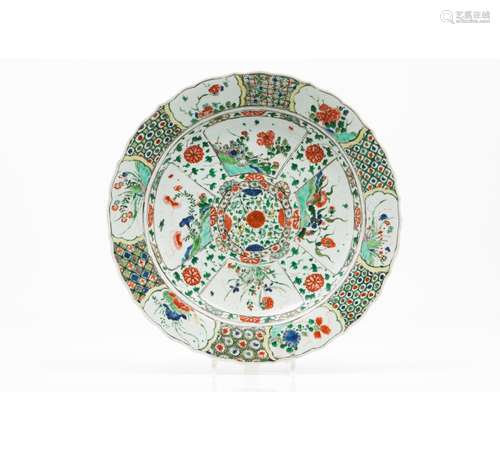 A scalloped plate