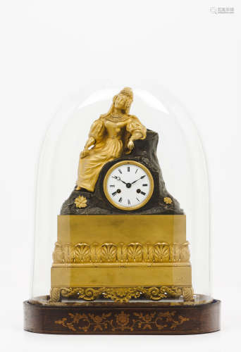A Napoleon III table clock