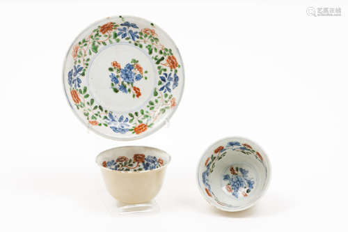 A pair of cups and saucers