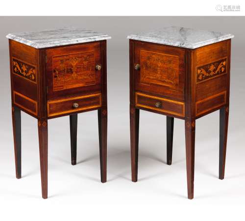 A pair of D. Maria style bedside cabinets