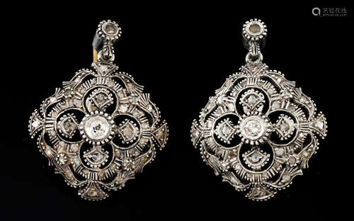 A pair of Romantic period earrings