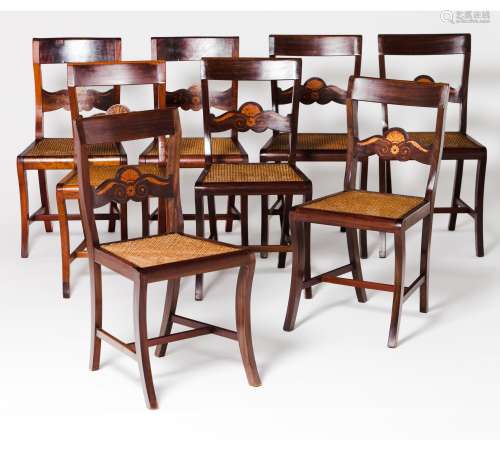 A set of eight D.Maria style chairs