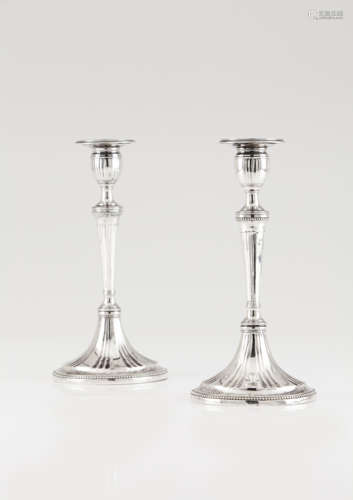 A pair of neoclassical candlesticks