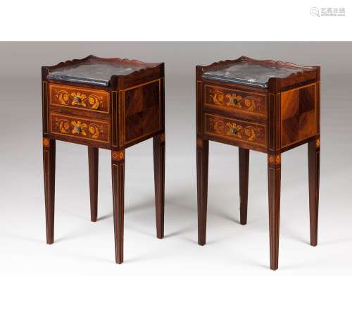 A pair of D.Maria style bedside cabinets
