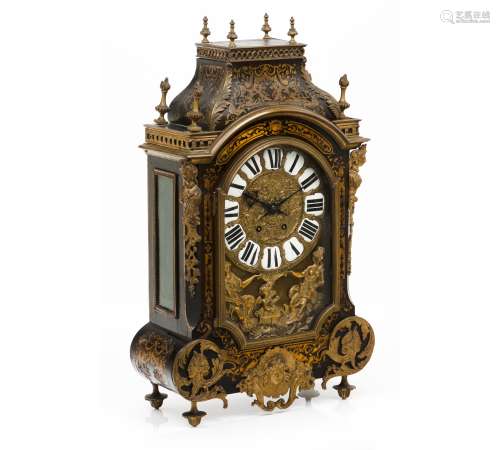 A Louis XV style Boulle table clock