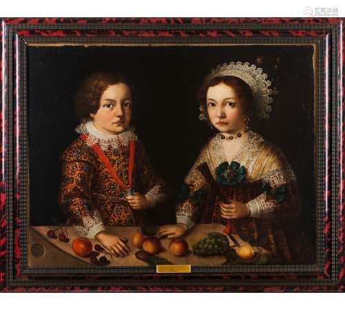 A portrait of two children