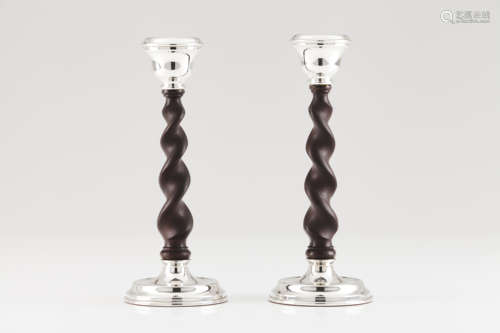 A pair of candle sticks