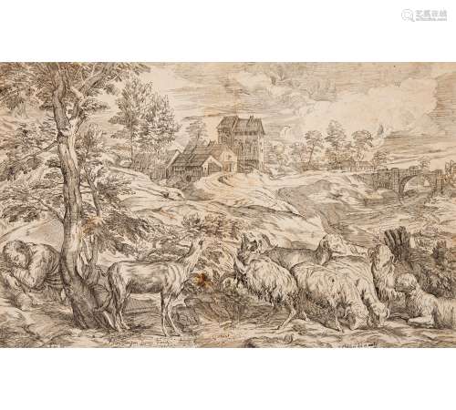 Valentin Lefebvre (1642-1682)A shepherd and flock