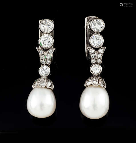 A pair of drop earrings