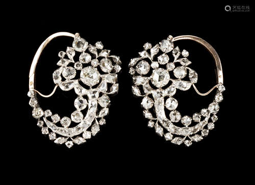 A pair of cornucopia earrings