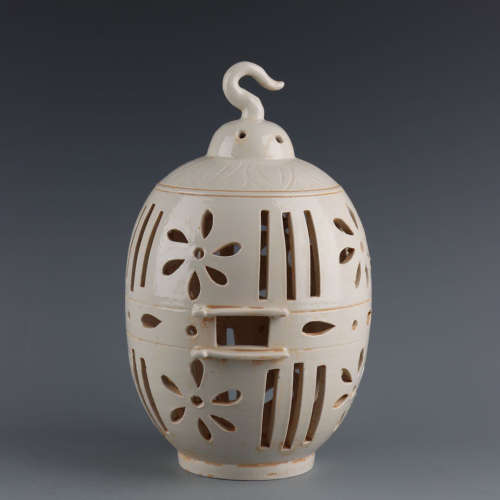 A Ding Kiln Piercing Porcelain Birdcage