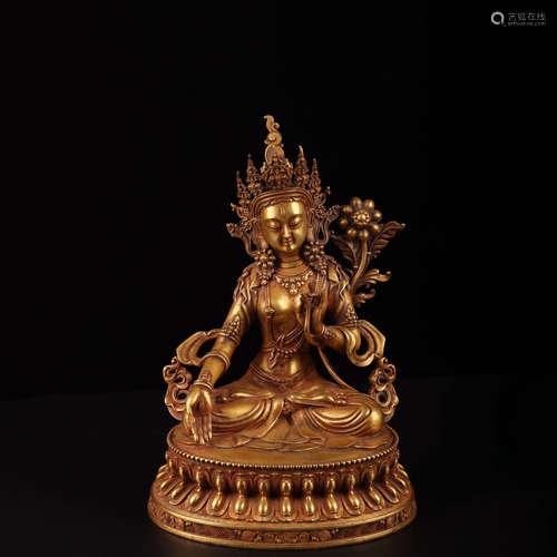 A Gild Bronze Buddha Statue