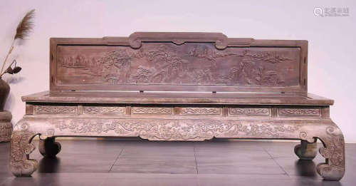 A MESUA FERREA WOOD CARVED BED