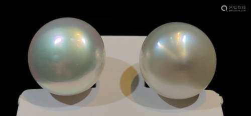 PAIR OF 18K GOLD AKOAY PEARL EARRINGS