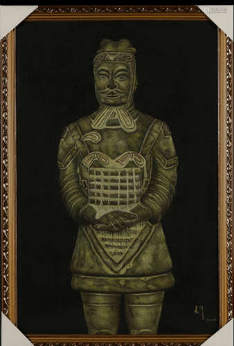 A FIGURE PATTERN OIL PAINTING BY SHICHONG