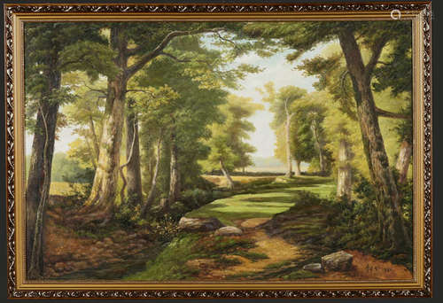 A LANDSCAPE PATTERN OIL PAINTING BY CHAOGE