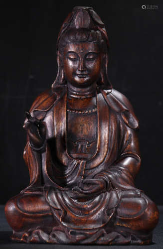 A CHENXIANG WOOD GUANYIN BUDDHA STATUE