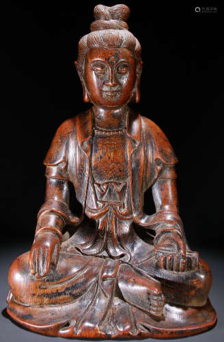 A CHENXIANG WOOD GUANYIN BUDDHA STATUE