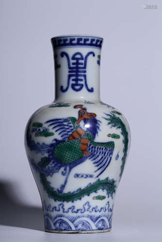 DOUCAI 'PHOENIX' SMALL VASE