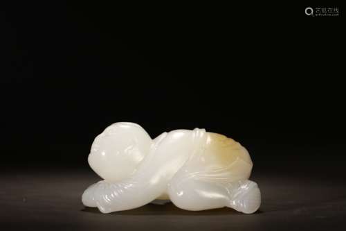 HETIAN JADE CARVED 'CHILD' ORNAMENT