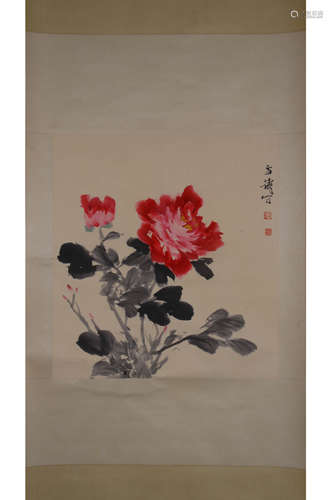 A CHINESE FLOWER PAINTING, WANG XUETAO MARK