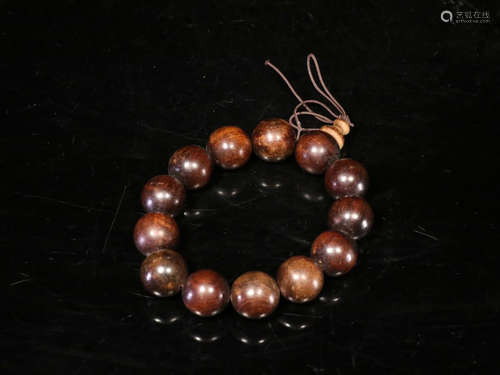 17 HUANGLI WOOD ROUND BEAD BRACELET