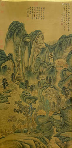 A CHINESE LANDSCAPE PAINTING, WEN ZHENGMING MARK