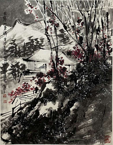 A CHINESE LANDSCAPE PAINTING, CUI RUZHUO MARK