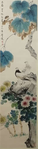 A CHINESE FLOWERS PAINTING, YAN BOLONG MARK