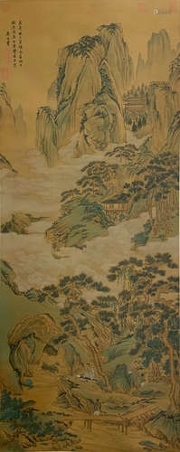 A CHINESE LANDSCAPE PAINTING, TANG YIN MARK