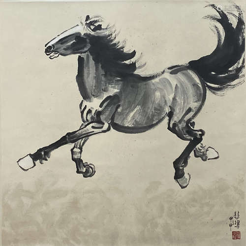 A CHINESE HORSE PAINTING, XU BEIHONG MARK