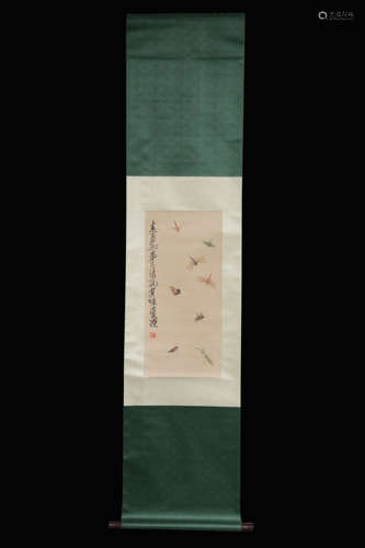 QI BAISHI: INK AND COLOR ON PAPER PAINTING 'INSECTS'