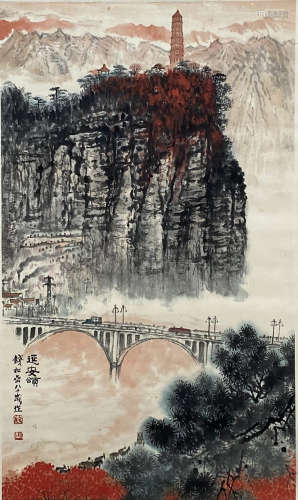 A CHINESE LANDSCAPE PAINTING, QIAN SONGYAN MARK