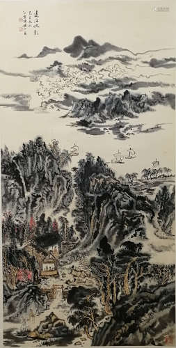 A CHINESE LANDSCAPE PAINTING, LI YANSHAO MARK
